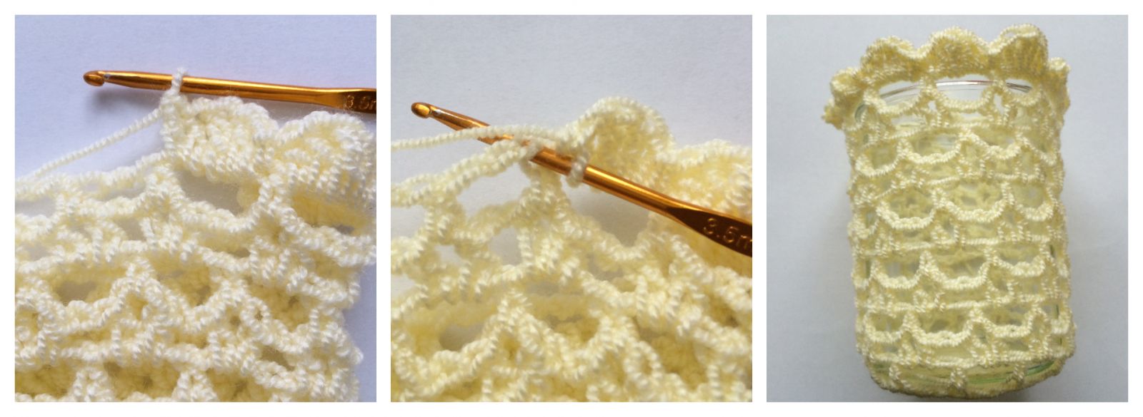 Blog-Inhaltsbild für 'idyllische Windlichter, kostenlose Häkelanleitung'